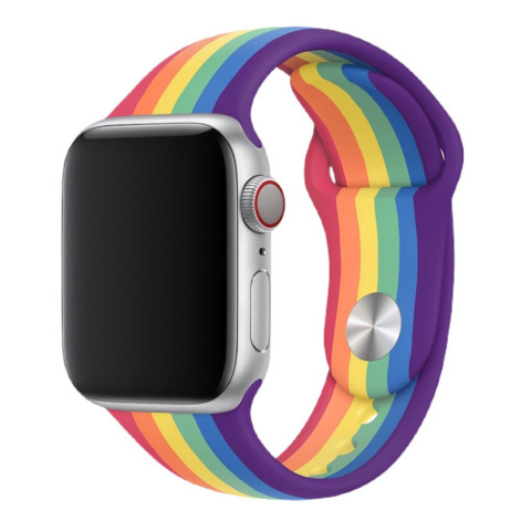 Ремешок для Apple watch 38/40/41mm Sport Band S/M Rainbow